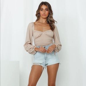 Long sleeve crop top